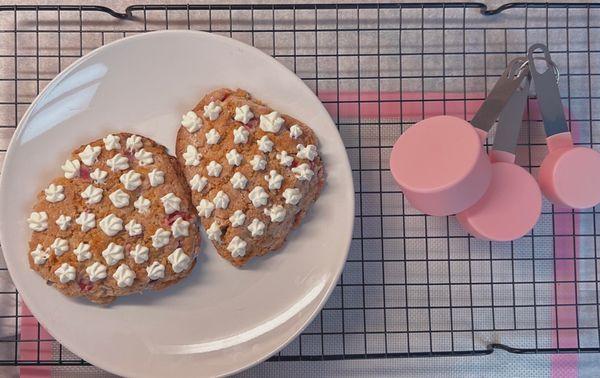 Seasonal Strawberry Shortcake scones