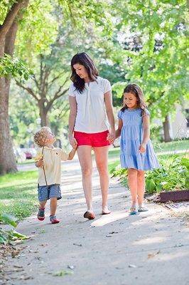 Off to the park! Our nannies and sitters are active.