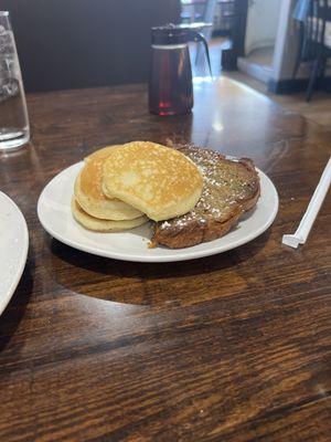 Pancakes and French toast.