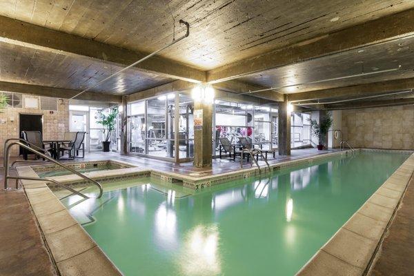 Indoor Lap Pool and Hot Tub