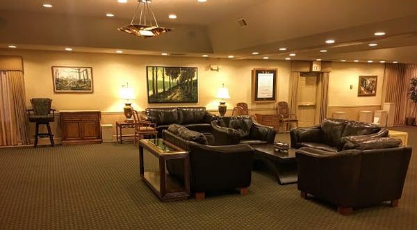 Inside our funeral home.