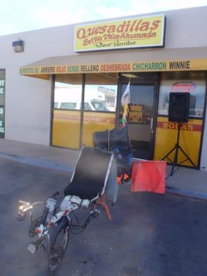 My first (meal) stop of 16MAR2013, after pedaling UP Hueco Mountain the previous day. It is GREAT!