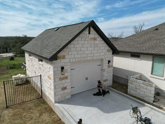 Detached Dripping Springs Garage Front Isometric