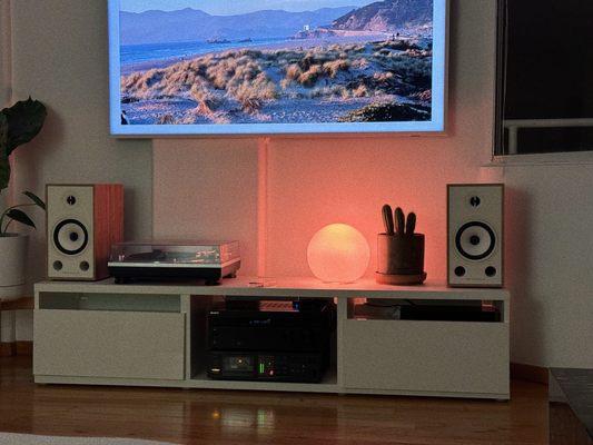 Audio setup with fixed equipment by stone electronics