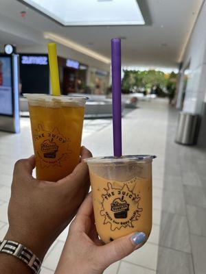 Passion Fruit Tea and Thai Milk Tea