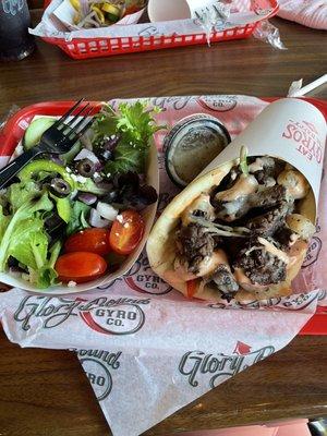 Surf n Surf Gyro, Side Greek Salad