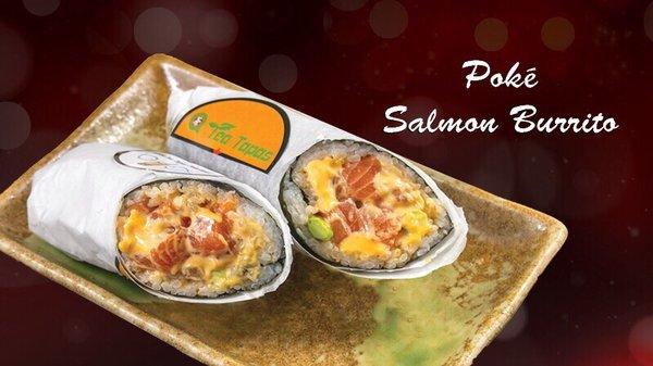 Poke salmon burrito