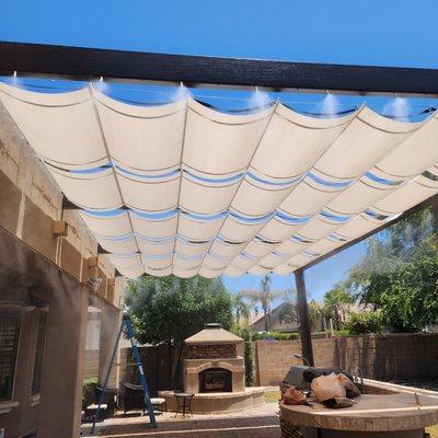 sunshades installation