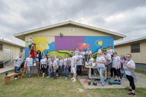 Clean up day at The Boys and Girls Club of Austin.