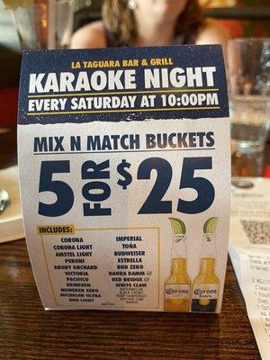 Saturday Karaoke special