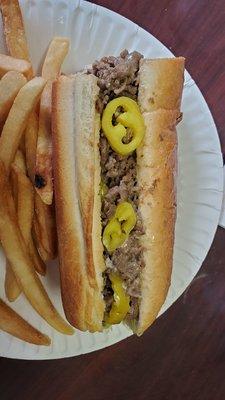 Steak and cheese sub