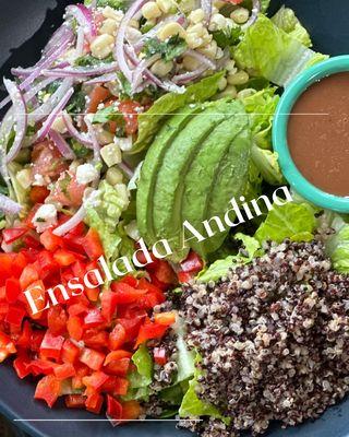 Ensalada Andina with Açaí vinaigrette dressing