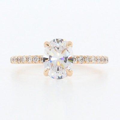 Rose Gold Engagement Ring Avery Tiny