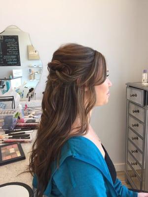 wedding hair style practice day