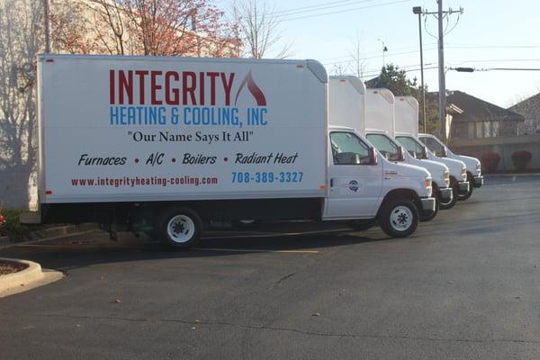 Integrity Heating & Cooling Fleet Heading Out!