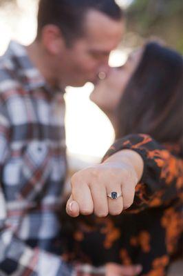 Beautiful custom Sapphire engagement ring.