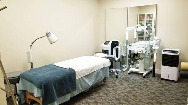 Interior view of Acupuncture bed and technology