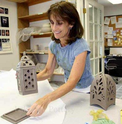 Ceramic lanterns by Patty Storms