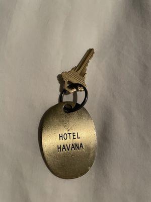 Room key. The key tags are also sold in the lobby!