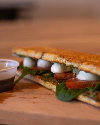 Caprese salad sandwich