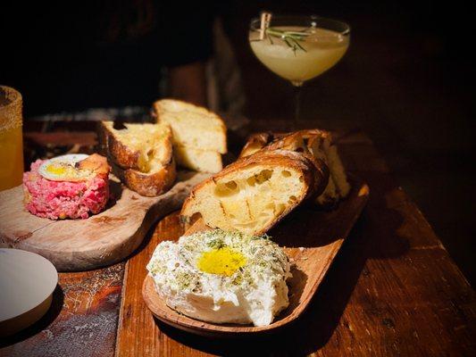 Sheep 's Milk Ricotta and Steak Tartara Piemontese