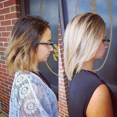 Before and After on one of our own by Stylist Heather.