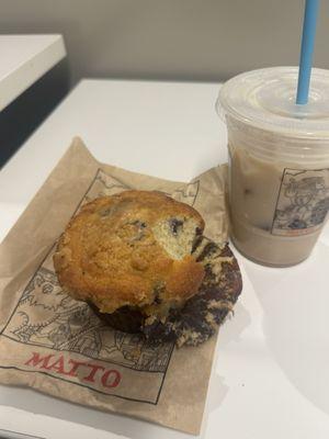 Blueberry Muffin &  Iced Chai Latte