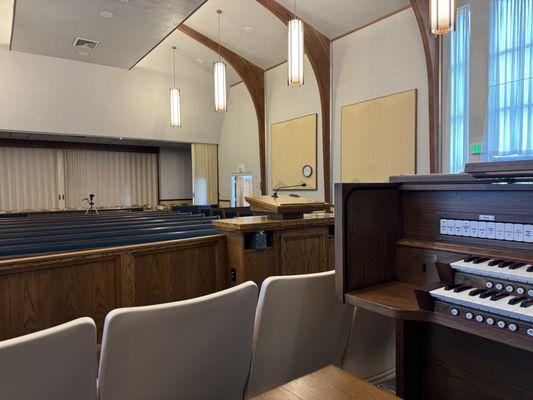 Organ view of the chapel.