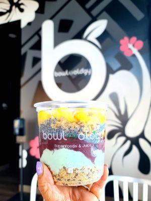 Love the combinations of the Bohemian Bowls!  Bohemian 3 Açaí Sorbet Chia Seed Pudding and Pineapple, Banana, Coconut, Granola and Honey