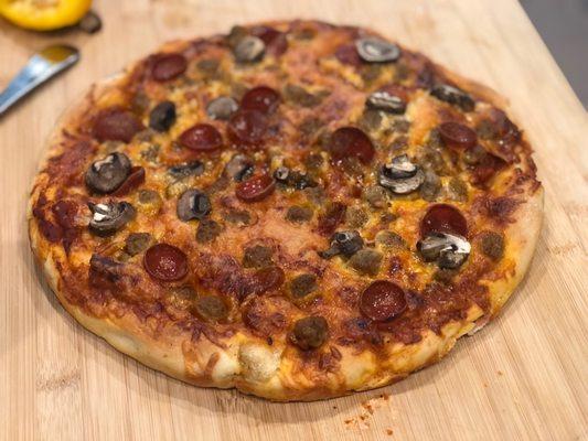 Pepperoni and mushroom