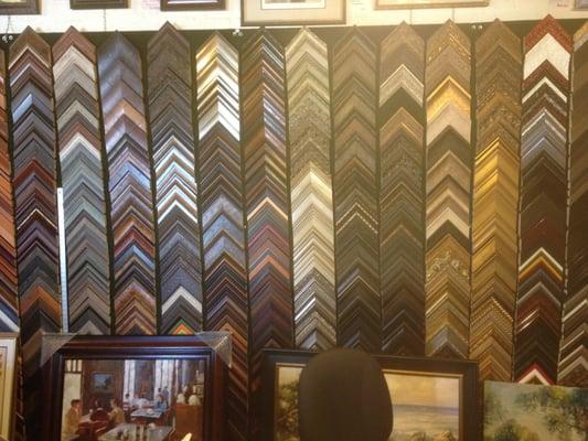 A huge selection of custom frames offered.