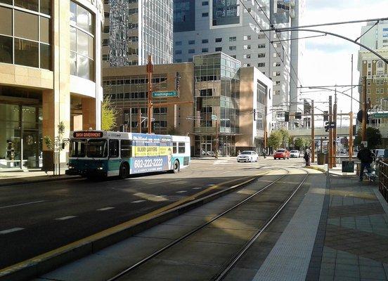 Buses are part of the Valley Metro system and some go to pretty far out park and rides.