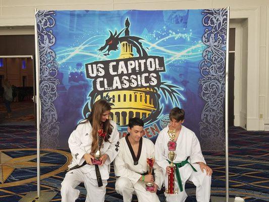 Bri Ma'am, Frank sir and Caleb at Capital classic international competition at Gaylord Palms resort.