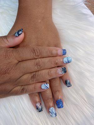 Beautiful birthday nails created by my awesome nail tech Micky