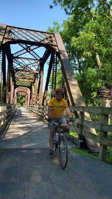 One of many old rail bridges on Pine Creek Trail