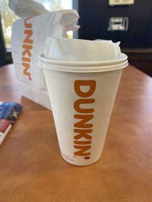 Delicious green tea and French Cruller!