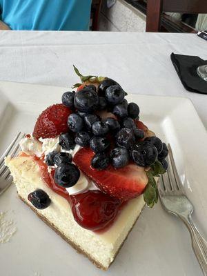 Yum GF Mixed berry cheesecake!