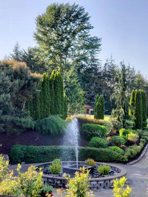 The fountain on the grounds