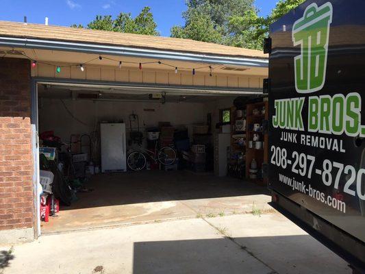 Garages cleaned by Junk Bros