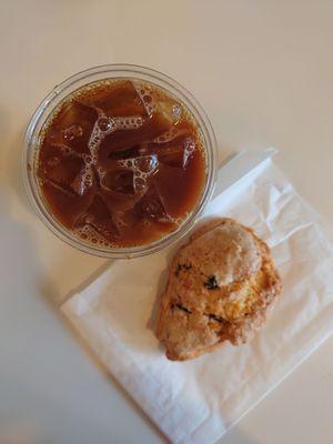 Iced Coffee and Scone!