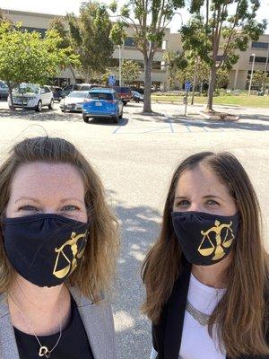 Photograph of Karen Oakman and Kathryn Clunen at Ventura Superior Court