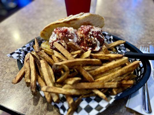 Meatball Sandwich with Fresh Cut Fries