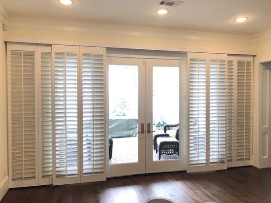 Shutters on a slider.