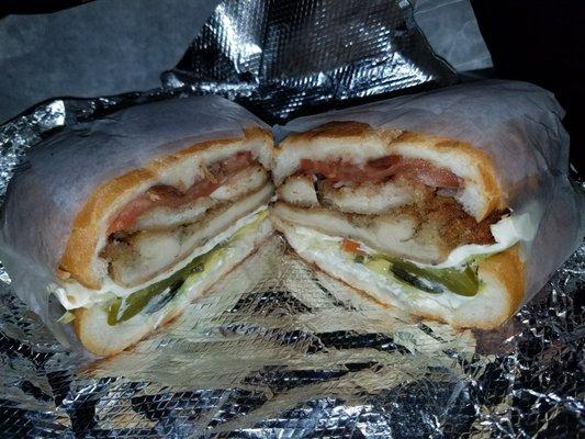 Chicken torta sandwich