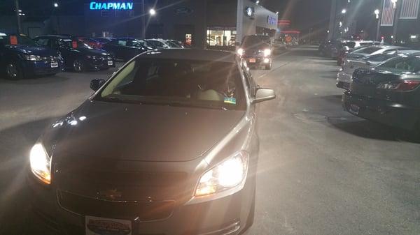 My fiance loves her new, used chevy malibu!