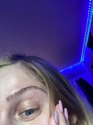 Eye brow wax, just got it done half hour ago.