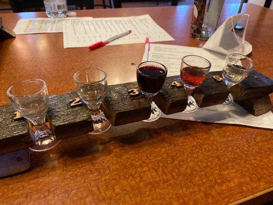 Flight of tastings