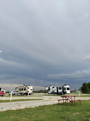 Brewing storm over Creek Side Resort, Hays, KS - 08MAY21