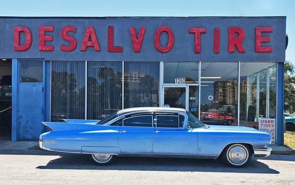 Check out this 1960 Cadillac Fleetwood that stopped by our Tire Outlet Desalvo location to get new tires installed.