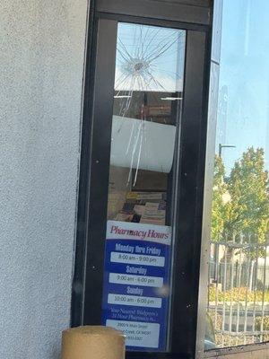 Bullet holes?? Drive thru window. I rest my case.